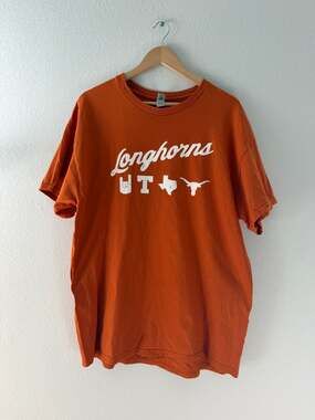 Texas Longhorns Burnt Orange Graphic T-Shirt Gildan 100% Cotton XL